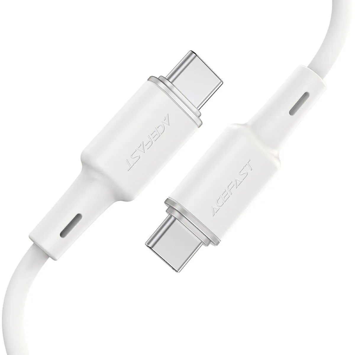 kabel 2xusb typ c, szybkie ładowanie, pd60w, do iphone 15 (wszystkie modele), tabletu, laptopa, 120 cm, biały
