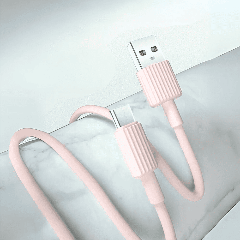 kabel usb usb typ c, do iphone 15, tableta, laptopa, 1 metr, różowy