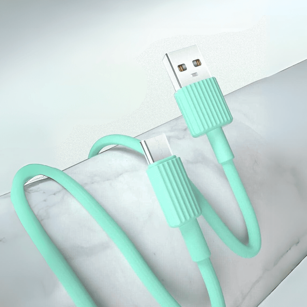 Kabel USB – USB Typ C, do iPhone 15/16, tableta, laptopa, 1 metr, zielony