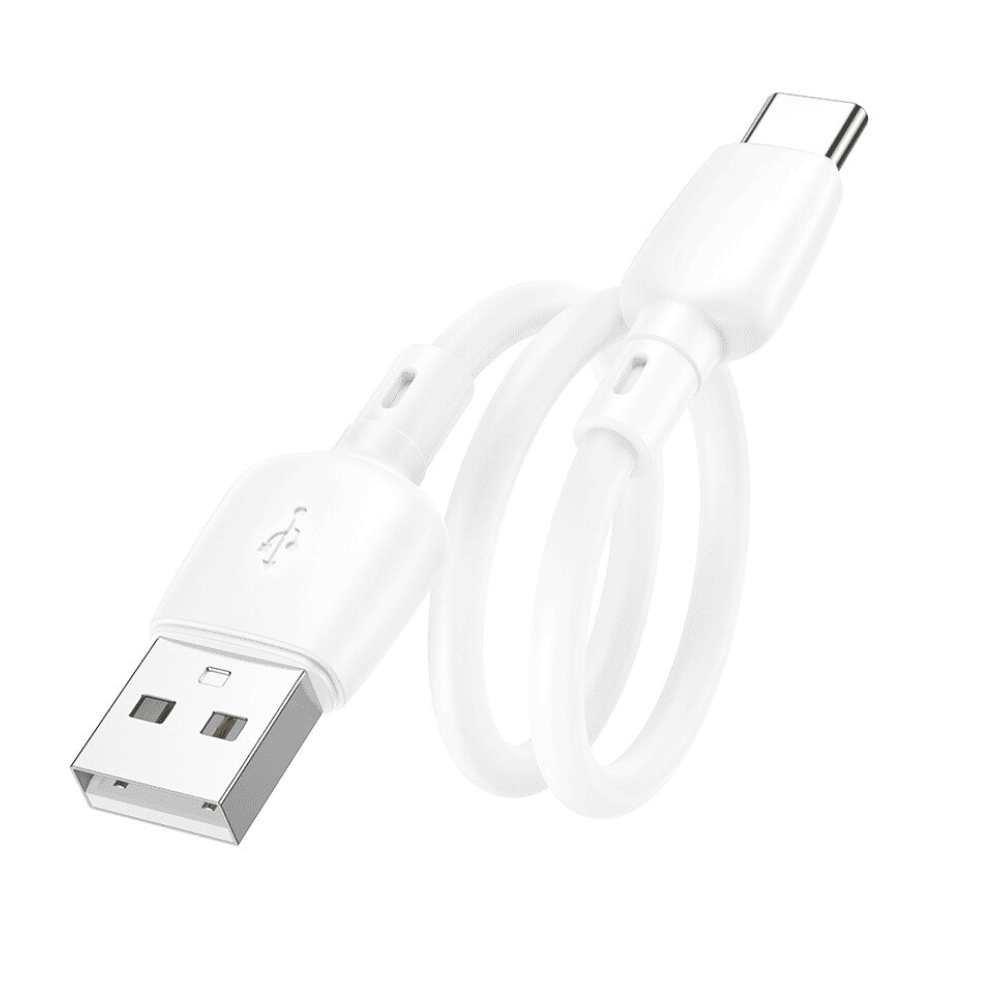 Kabel USB – USB Typ C, tableta, laptopa, bardzo krótki, 0.25 metra, biały