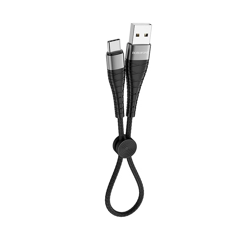 Kabel USB – USB Typ C, do iPhone 15/16, tableta, laptopa, bardzo krótki, 0.25 metra, czarny
