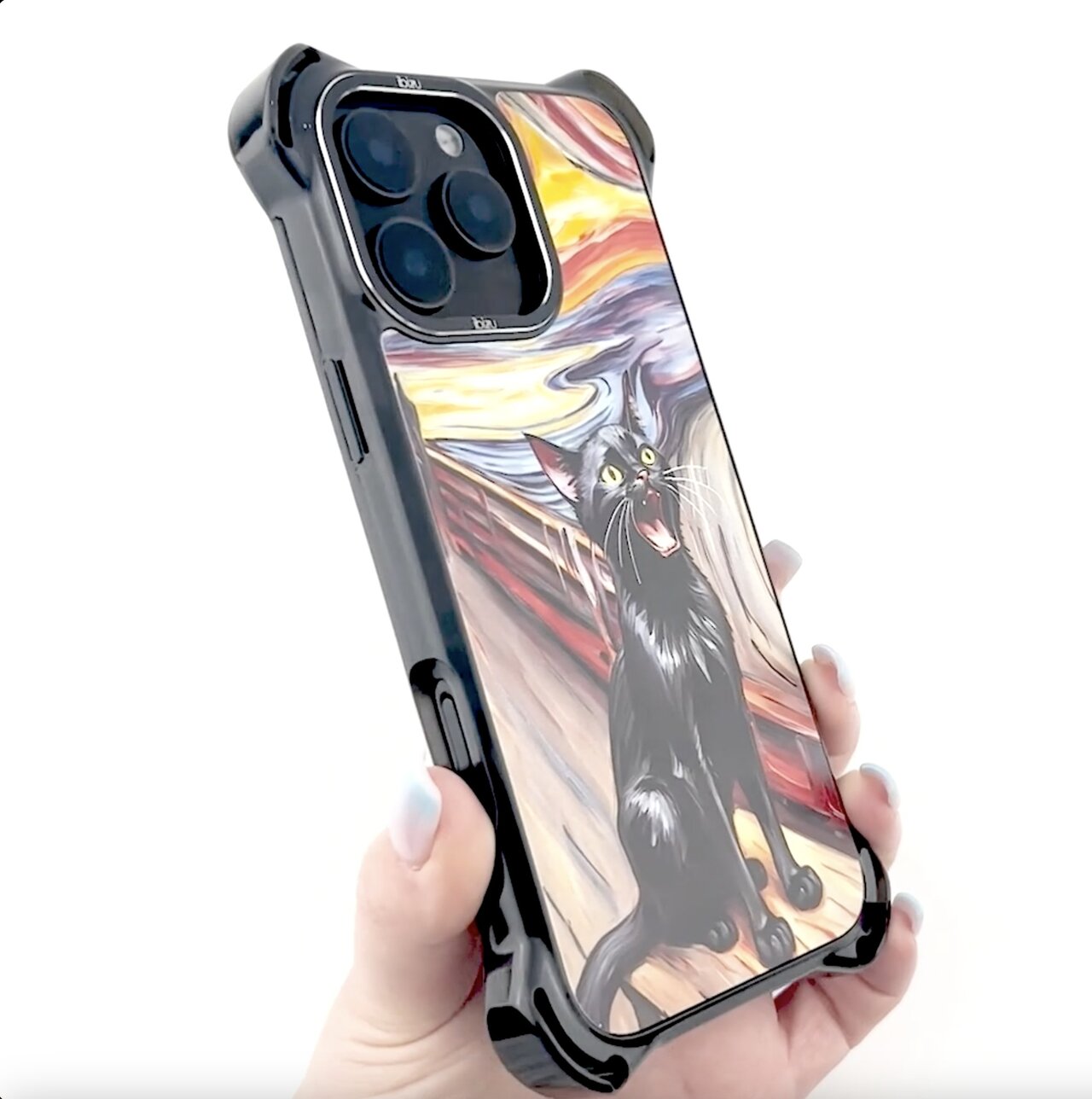 Etui do iPhone 14 Pro Max, Ibizu DropGuard Ultra z MagSafe, Edvard Munch, krzyk kota