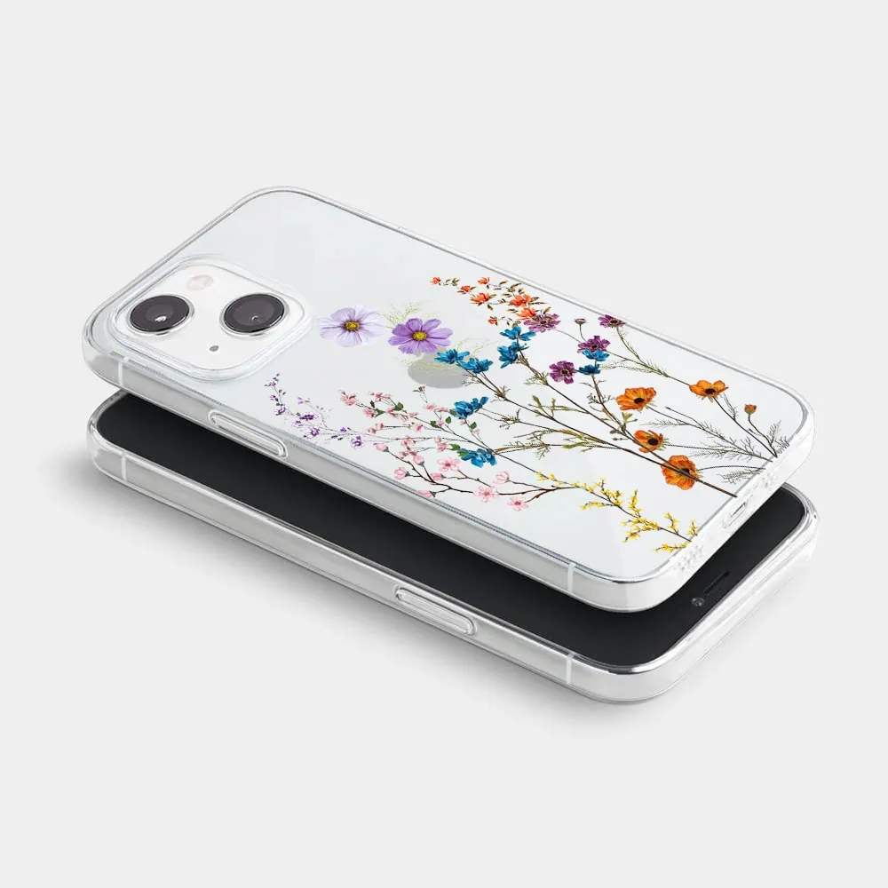 Etui do iPhone 14 Plus, kwiaty różnokolorowe