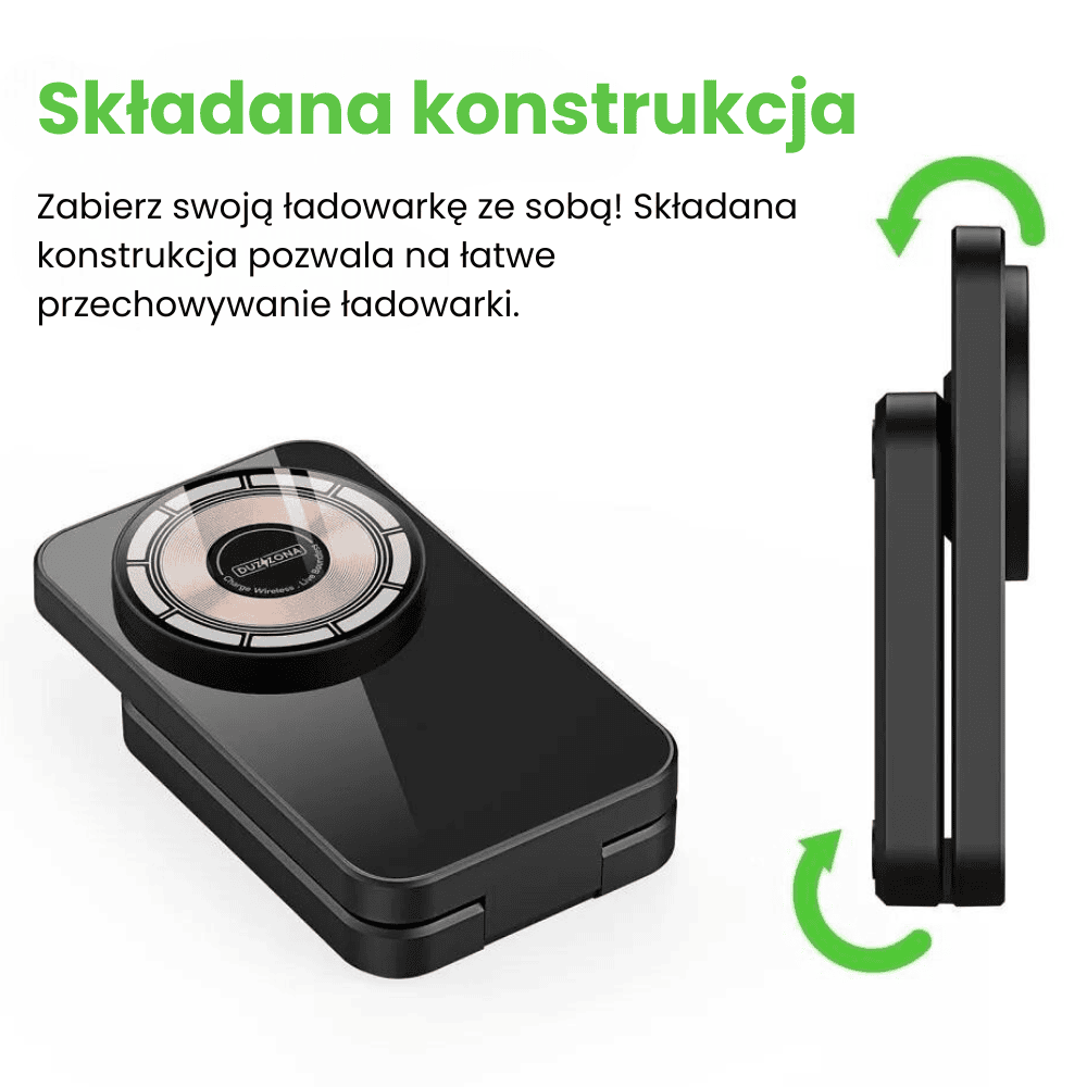 Ładowarka 3w1 z Magsafe, do iPhone/Apple Watch/Air Pods, składana, 15W, miedziana, czarna