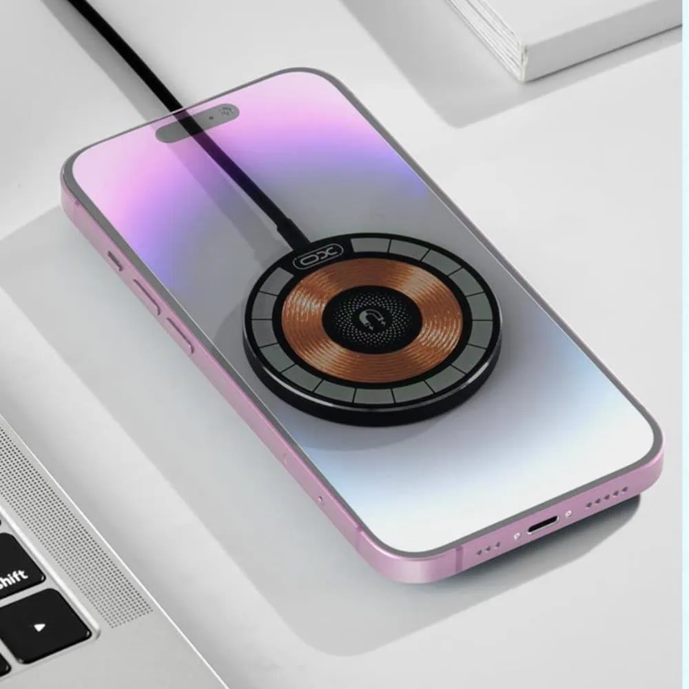 Ładowarka magnetyczna do magsafe iphone 16/15/14/13/12 (mini/plus/pro/pro max), qi 15w, metalowa, miedziana