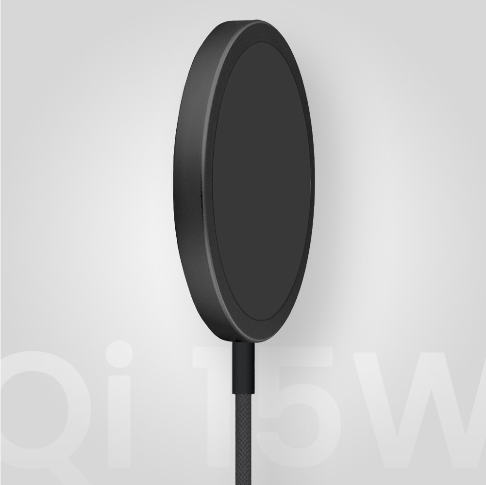 Ładowarka bezprzewodowa, magnetyczna do MagSafe iPhone 16/15/14/13/12 (Mini/Plus/Pro/Pro Max),15W, czarna