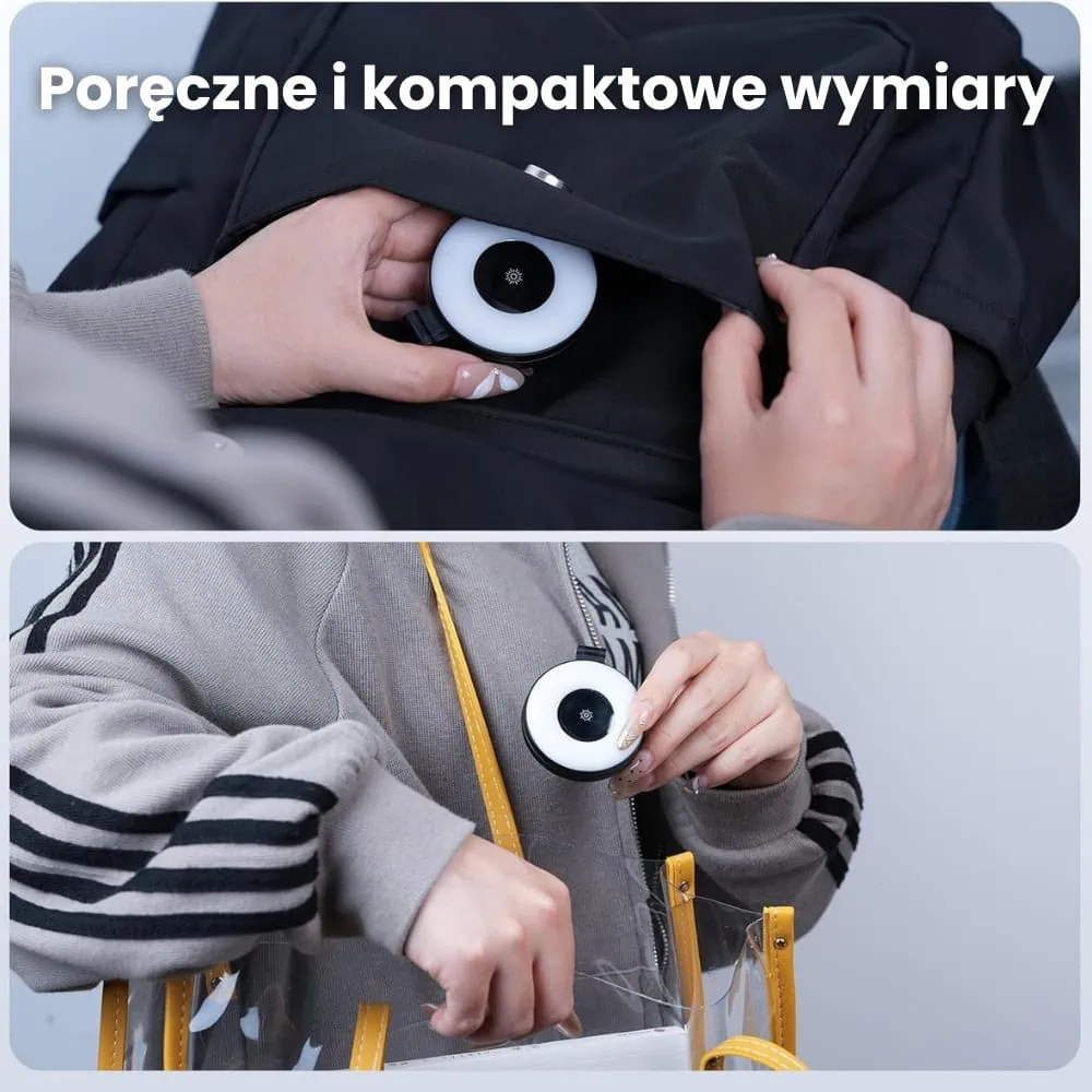 Lampa pierścieniowa do selfie z funkcją MagSafe, czarna