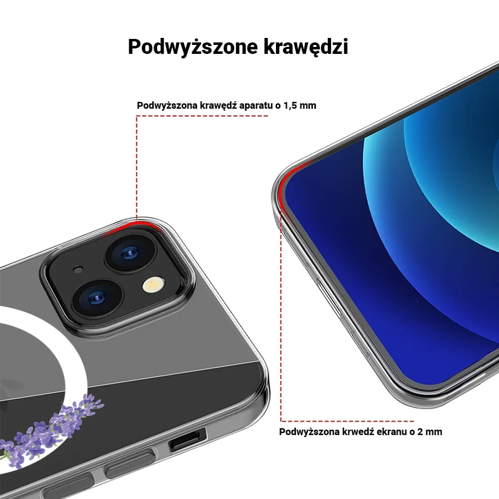 Etui do iPhone 13 Mini, lawenda z Magsafe
