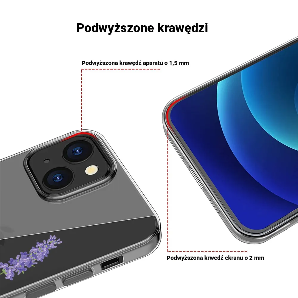 Etui do iPhone 13 Mini, lawenda