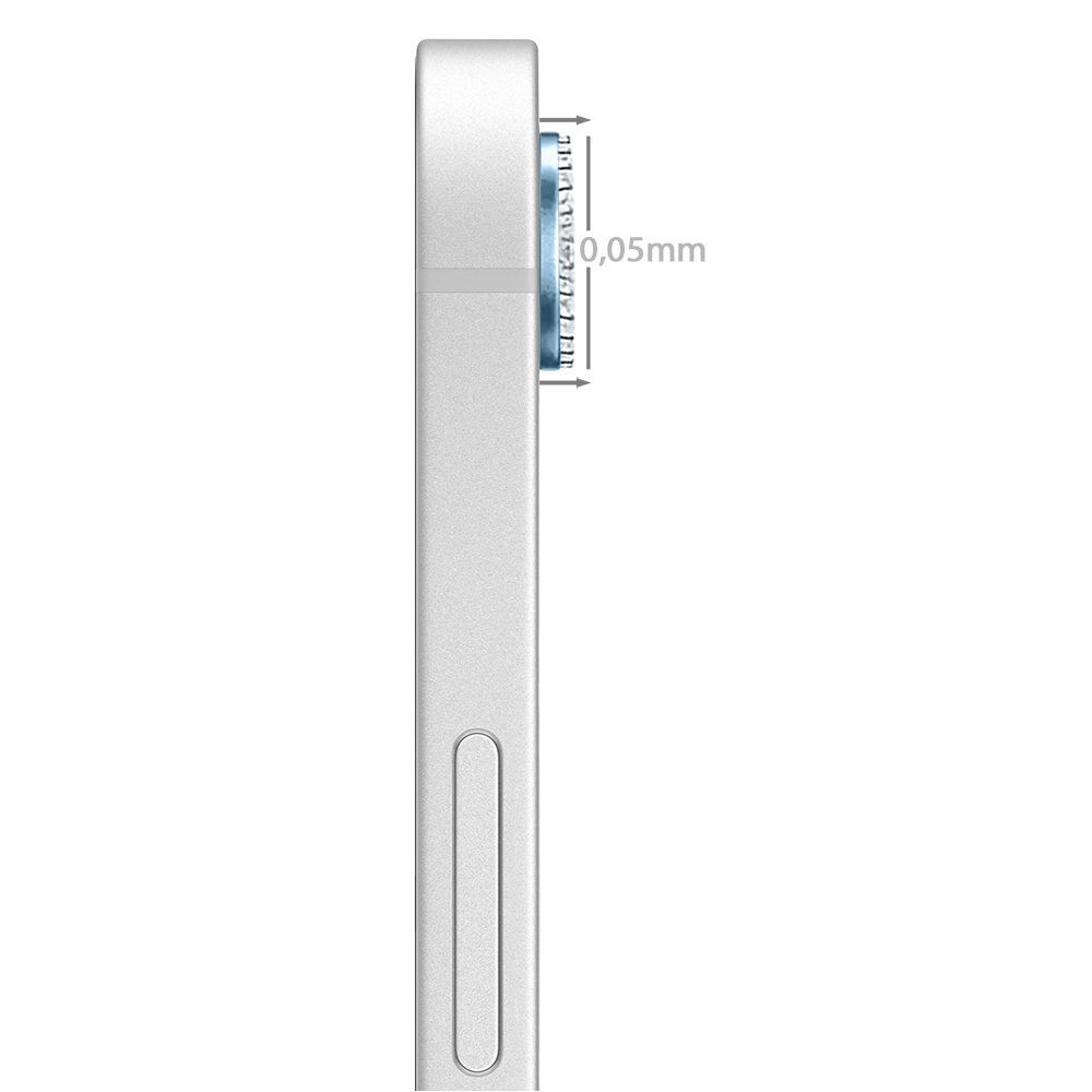 Luksusowa diamentowa osłona obiektywów, szkło na aparat iPhone 16e, niebieski