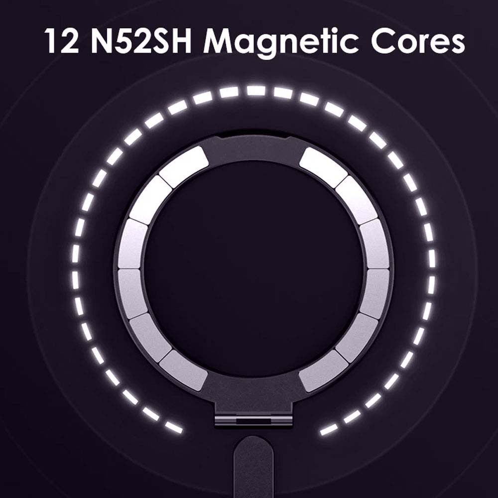 Etui do iPhone 14 Pro Metal Cam MagSafe Stand z podstawką, twarde, półprzeźroczyste, purpurowe