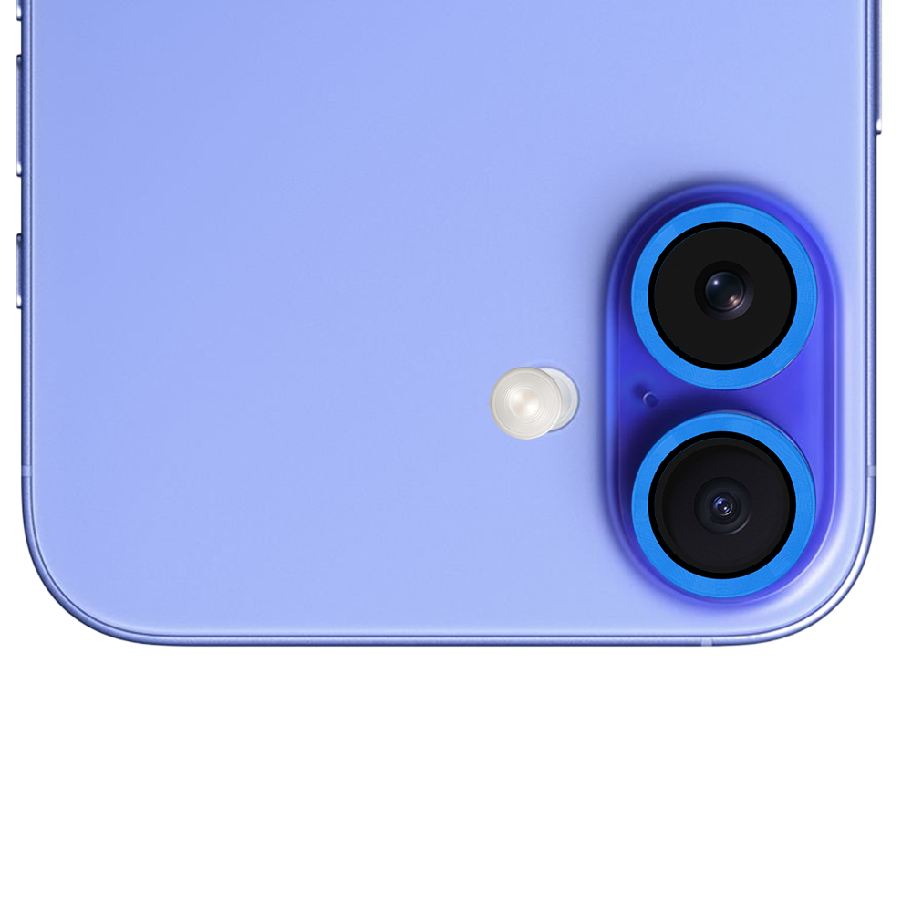 Metalowa osłona obiektywów szkło na aparat iPhone 16, granatowa