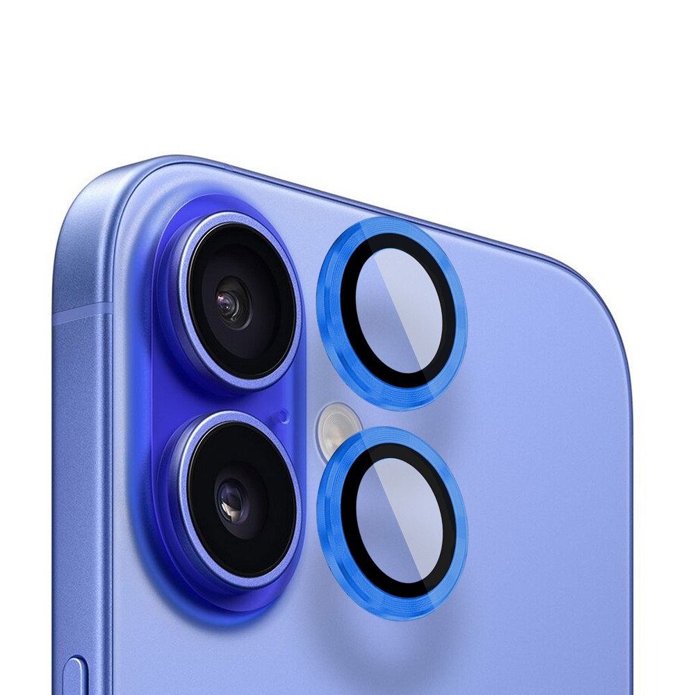 Metalowa osłona obiektywów szkło na aparat iPhone 16, granatowa
