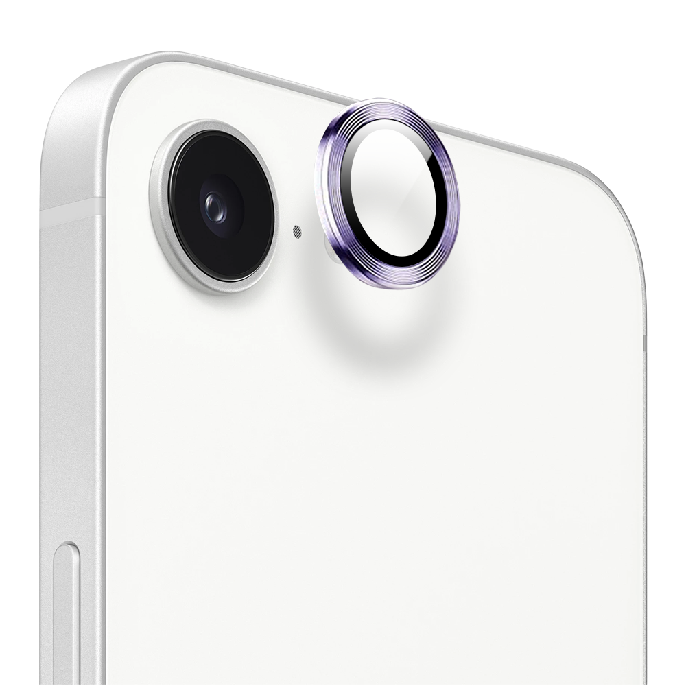 Metalowa osłona obiektywów szkło na aparat iPhone 16e, głęboka purpura