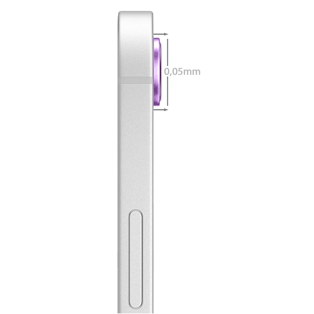 Metalowa osłona obiektywów szkło na aparat iPhone 16e, głęboka purpura