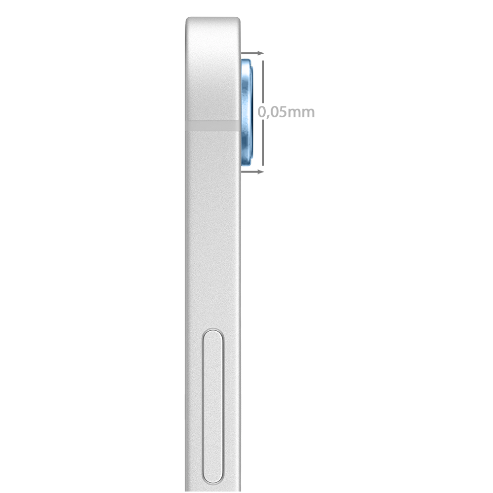 Metalowa osłona obiektywów szkło na aparat iPhone 16e, niebieskie