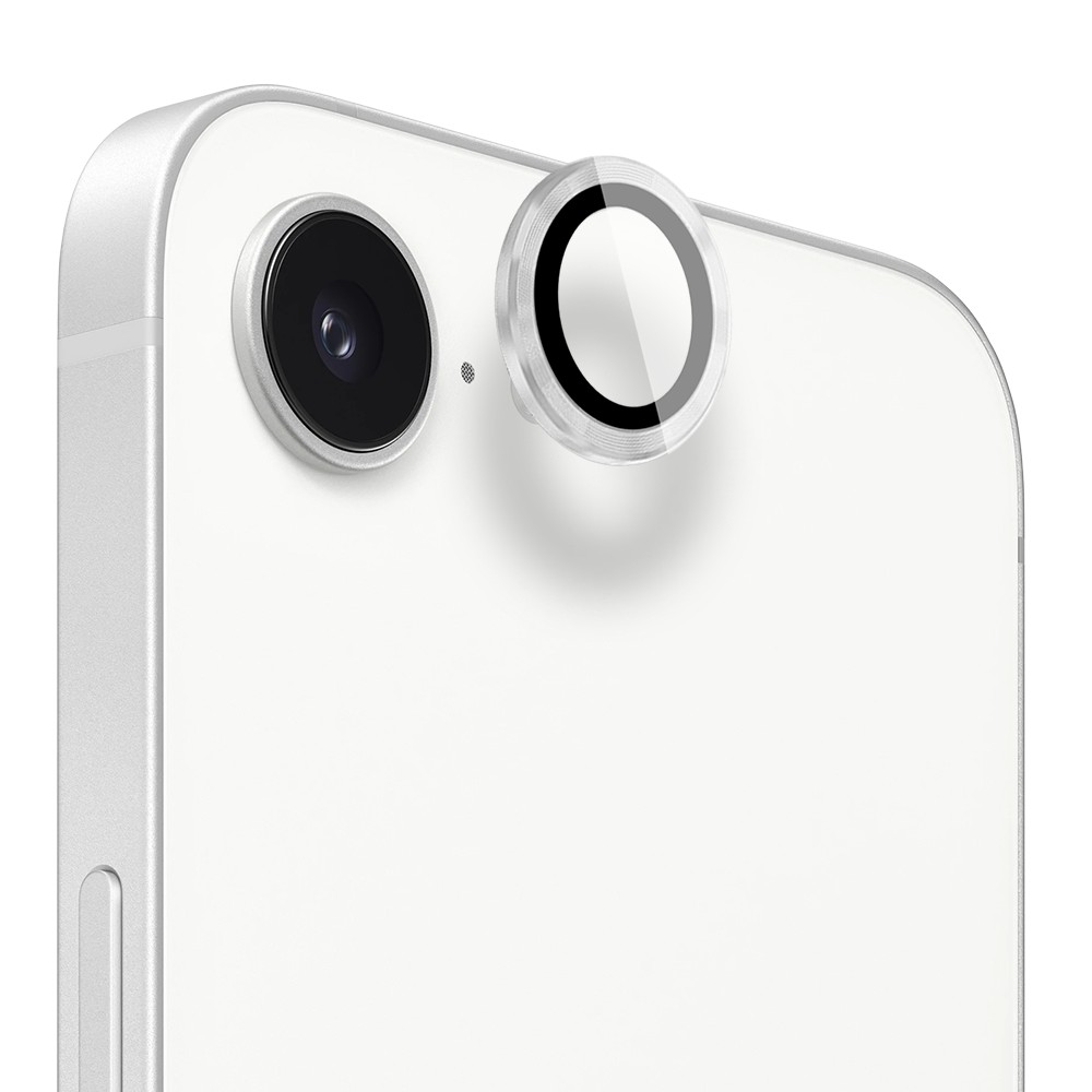 Metalowa osłona obiektywów szkło na aparat iPhone 16e, srebrne