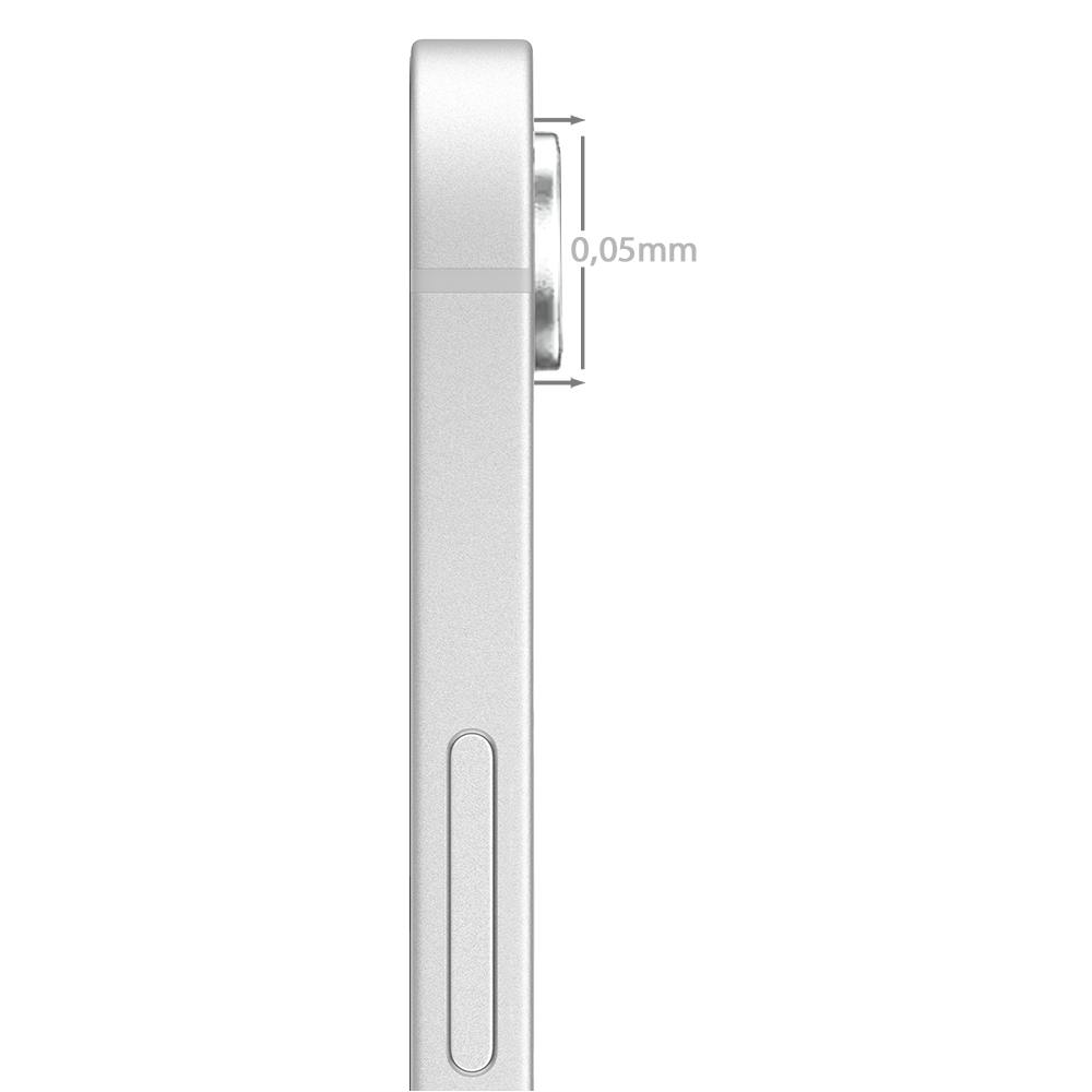 Metalowa osłona obiektywów szkło na aparat iPhone 16e, srebrne