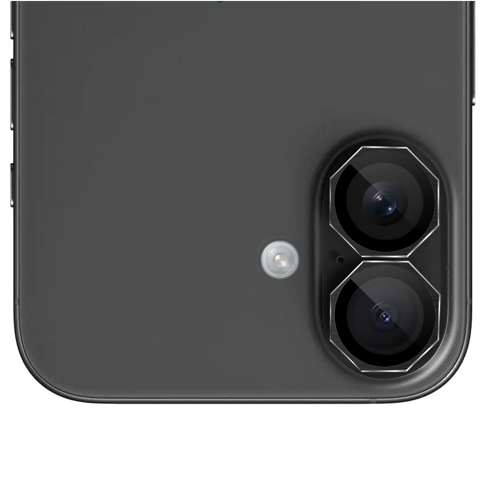 Metalowe osłony obiektywów do iPhone 16 Plus, HexArmor, czarne