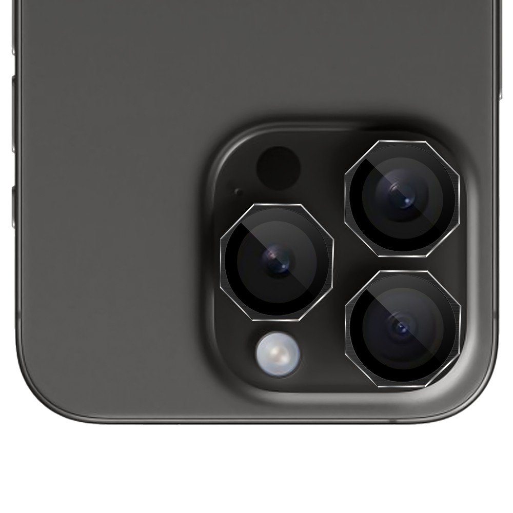 Metalowe osłony obiektywów do iPhone 16 Pro, HexArmor, czarne