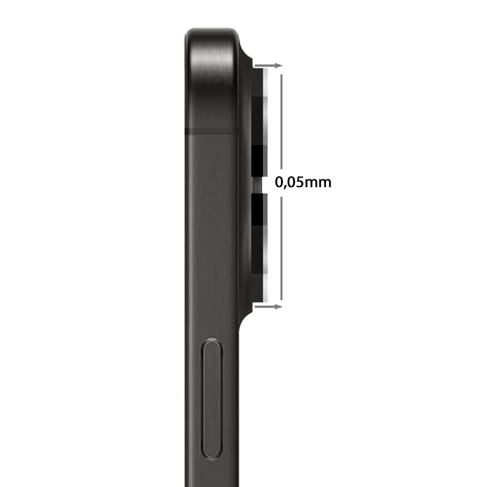 Metalowe osłony obiektywów do iPhone 16 Pro, HexArmor, czarne