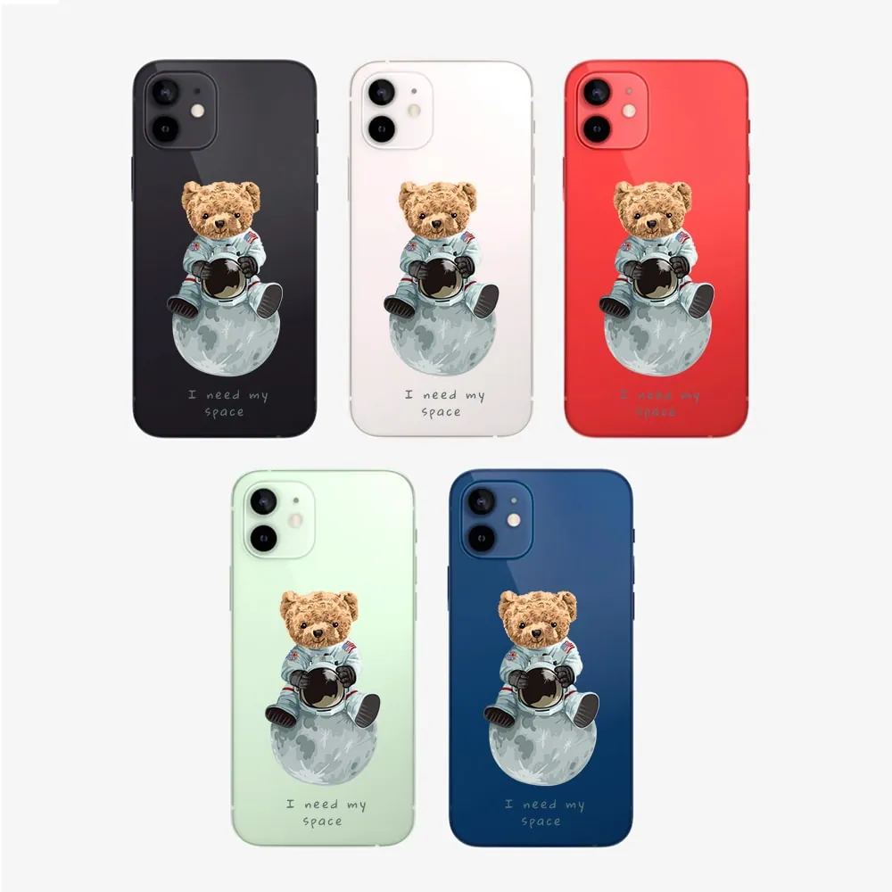 Etui do iPhone 12 Mini, miś kosmonauta