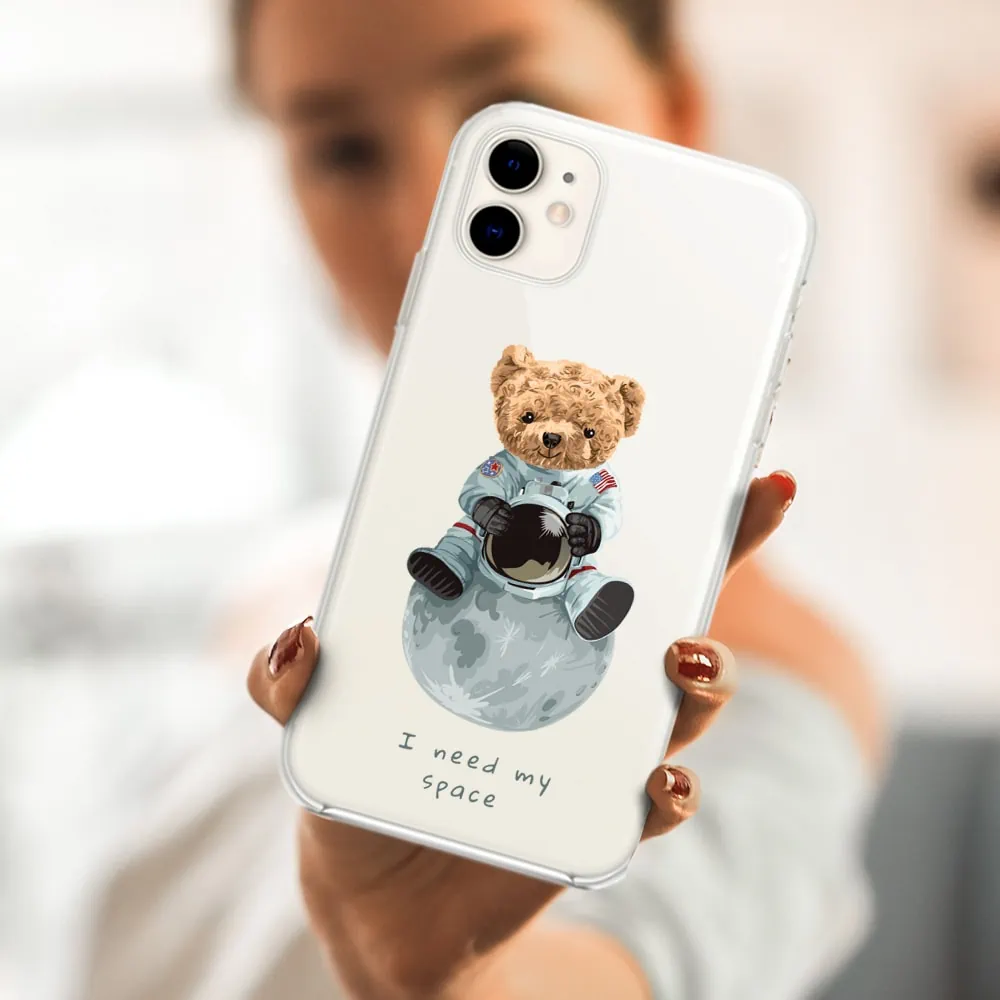 Etui do iPhone 12 Mini, miś kosmonauta