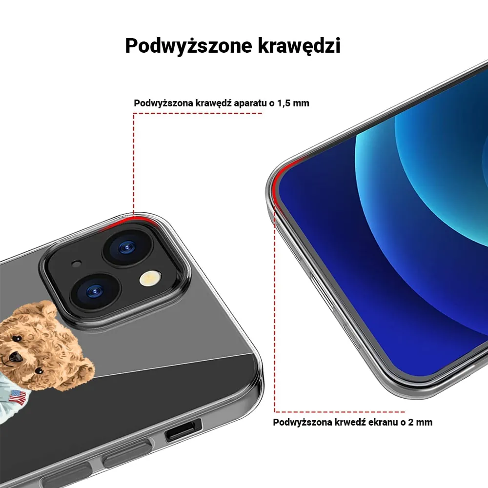 Etui do iPhone 14 Plus, miś kosmonauta