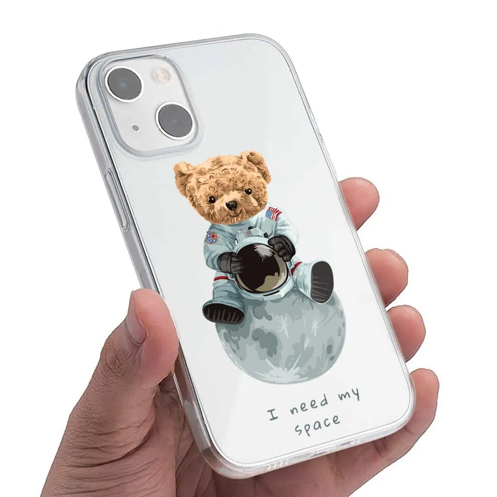 Etui do iPhone 14 Plus, miś kosmonauta