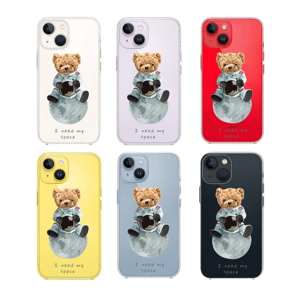 Etui do iPhone 14 Plus, miś kosmonauta
