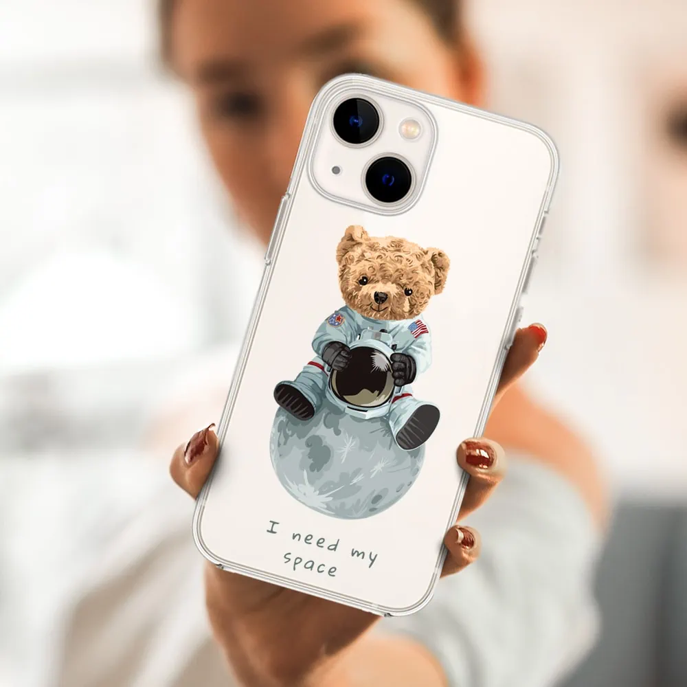 Etui do iPhone 14 Plus, miś kosmonauta