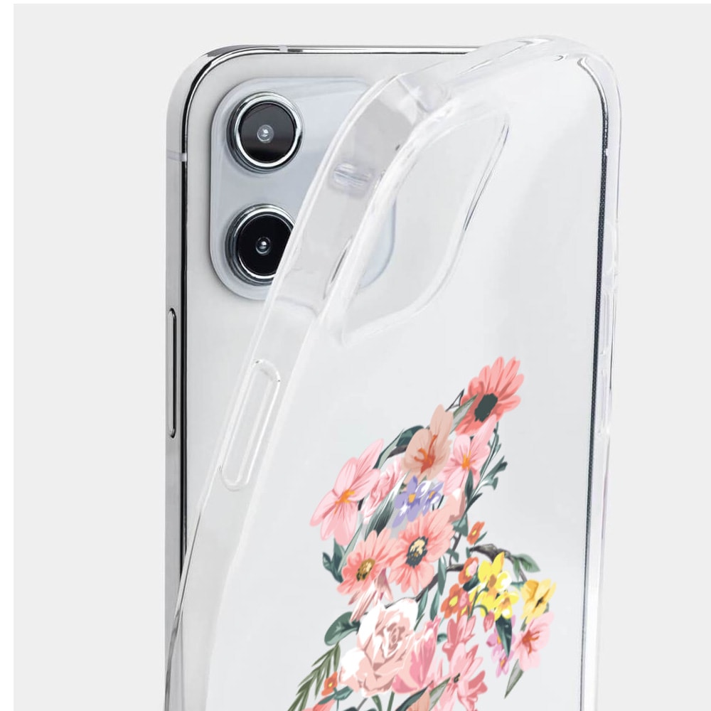 Etui do iPhone 12, miś kwiatowy