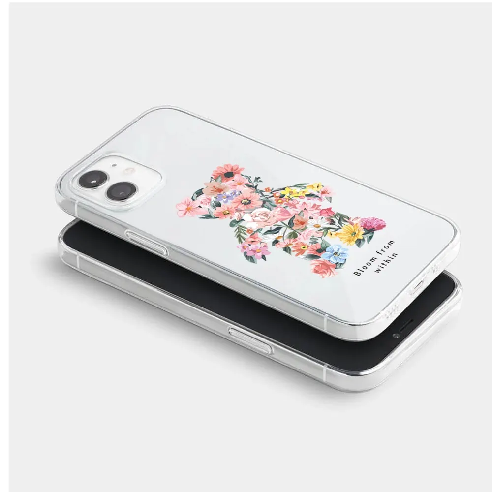 Etui do iPhone 12, miś kwiatowy