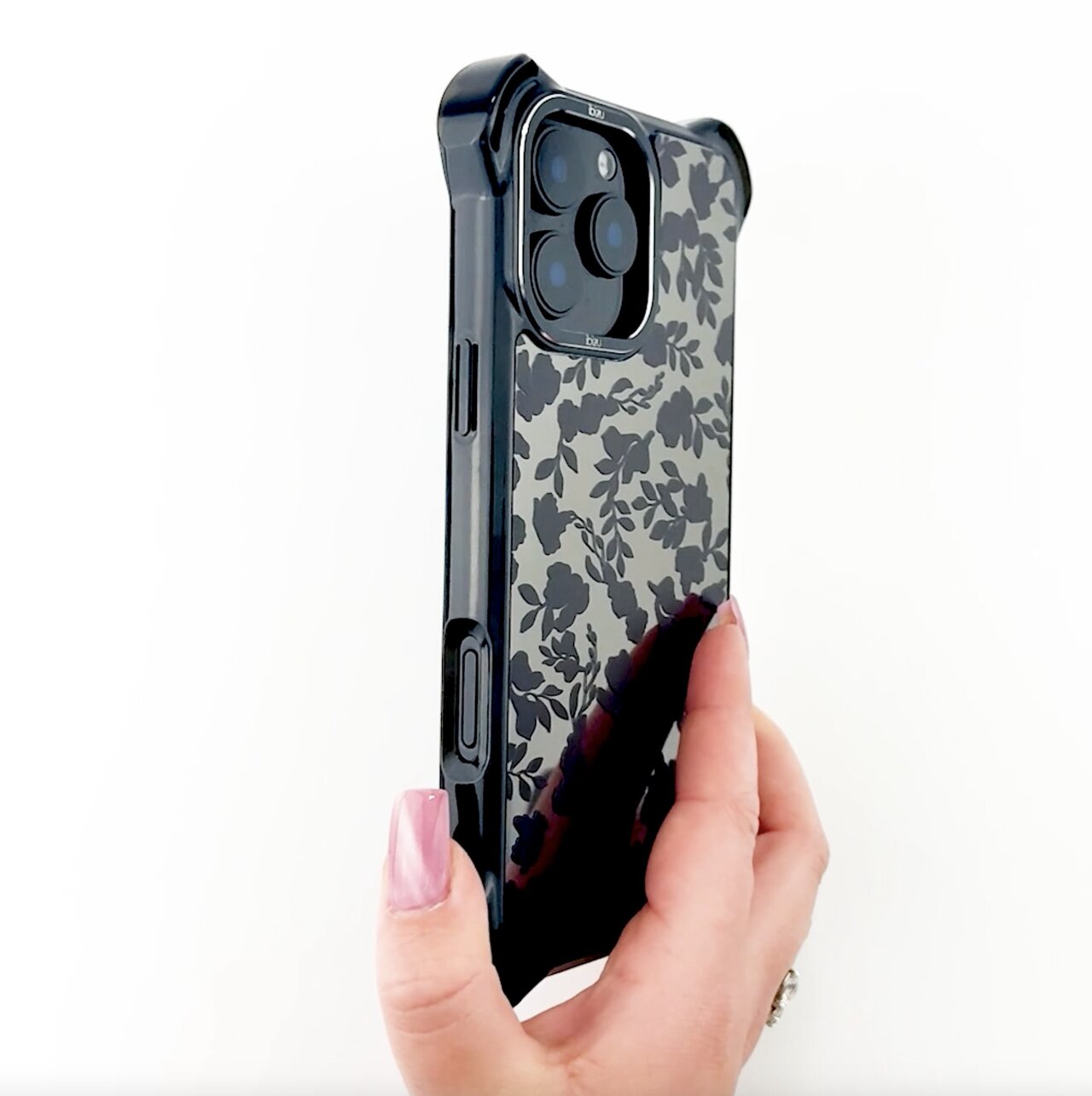 Etui do iPhone 13, Ibizu DropGuard Ultra z MagSafe, Midnight, Cienie liści