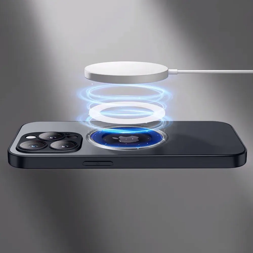 Etui do iPhone 15 Pro Noble Brush MagSafe z widocznym logo i osłoną na aparat, grafitowe (OUTLET)