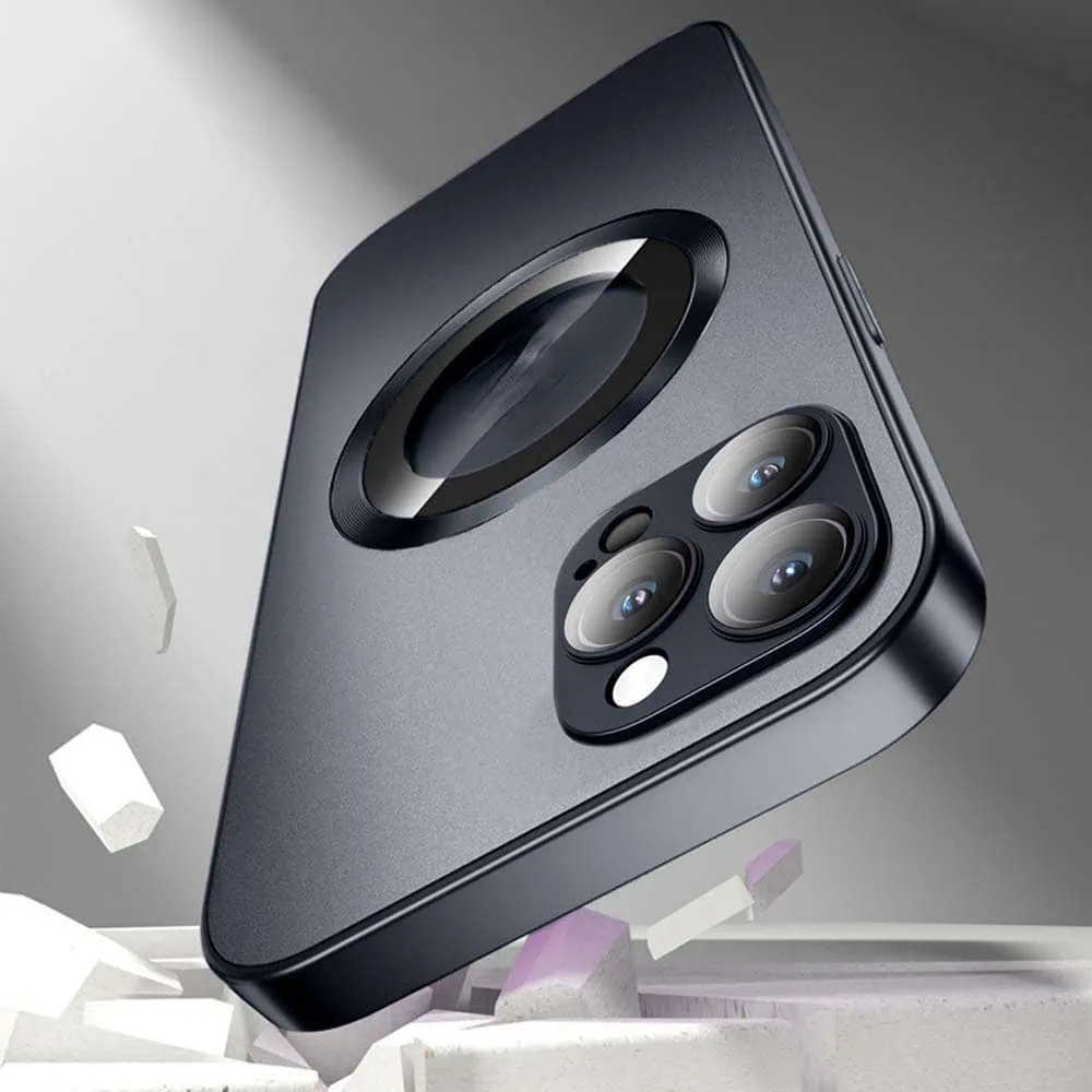 Etui do iPhone 15 Pro Noble Brush MagSafe z widocznym logo i osłoną na aparat, grafitowe (OUTLET)