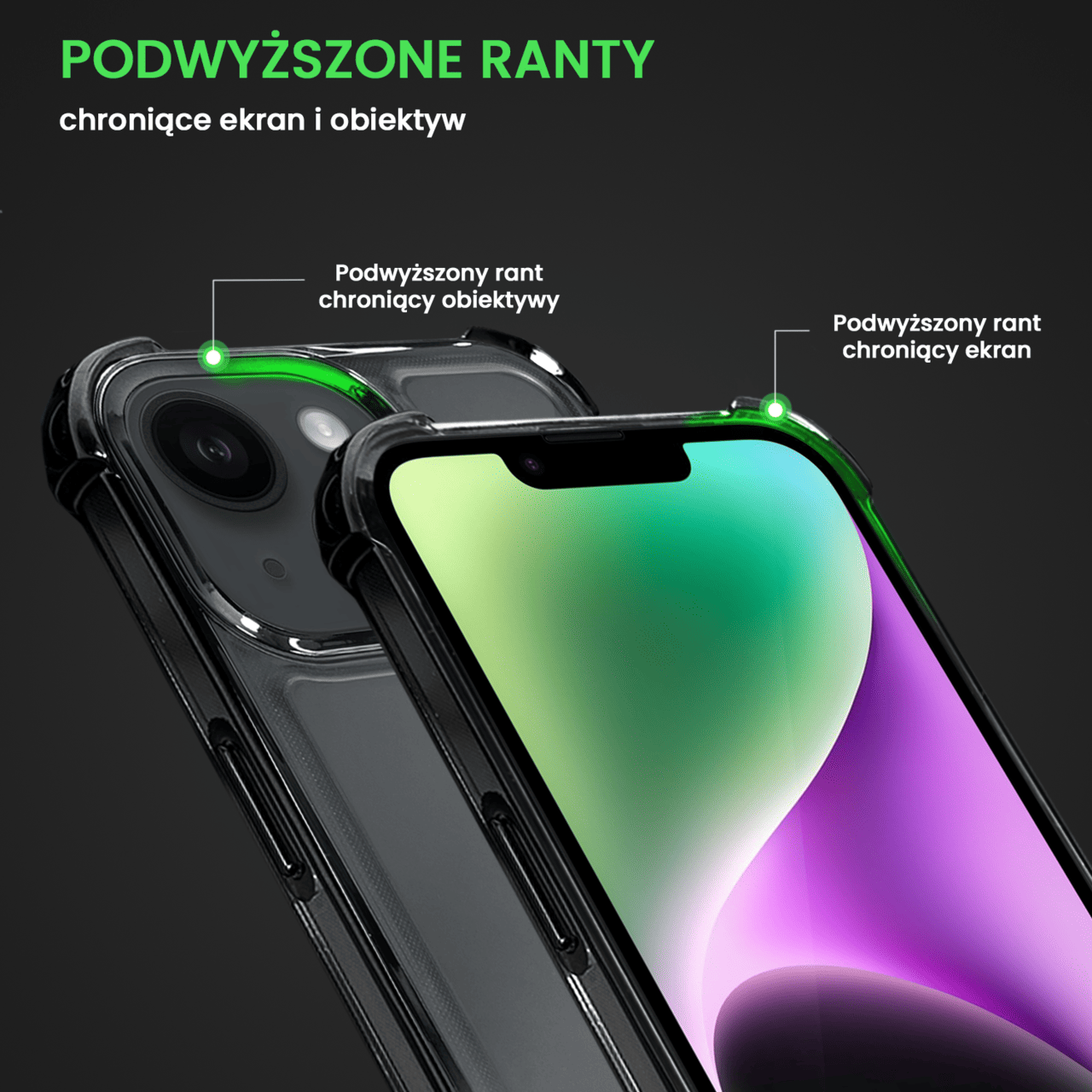 Etui do iPhone 14 Plus Hybrid Elegance Anti-Shock z poduszkami, czarne