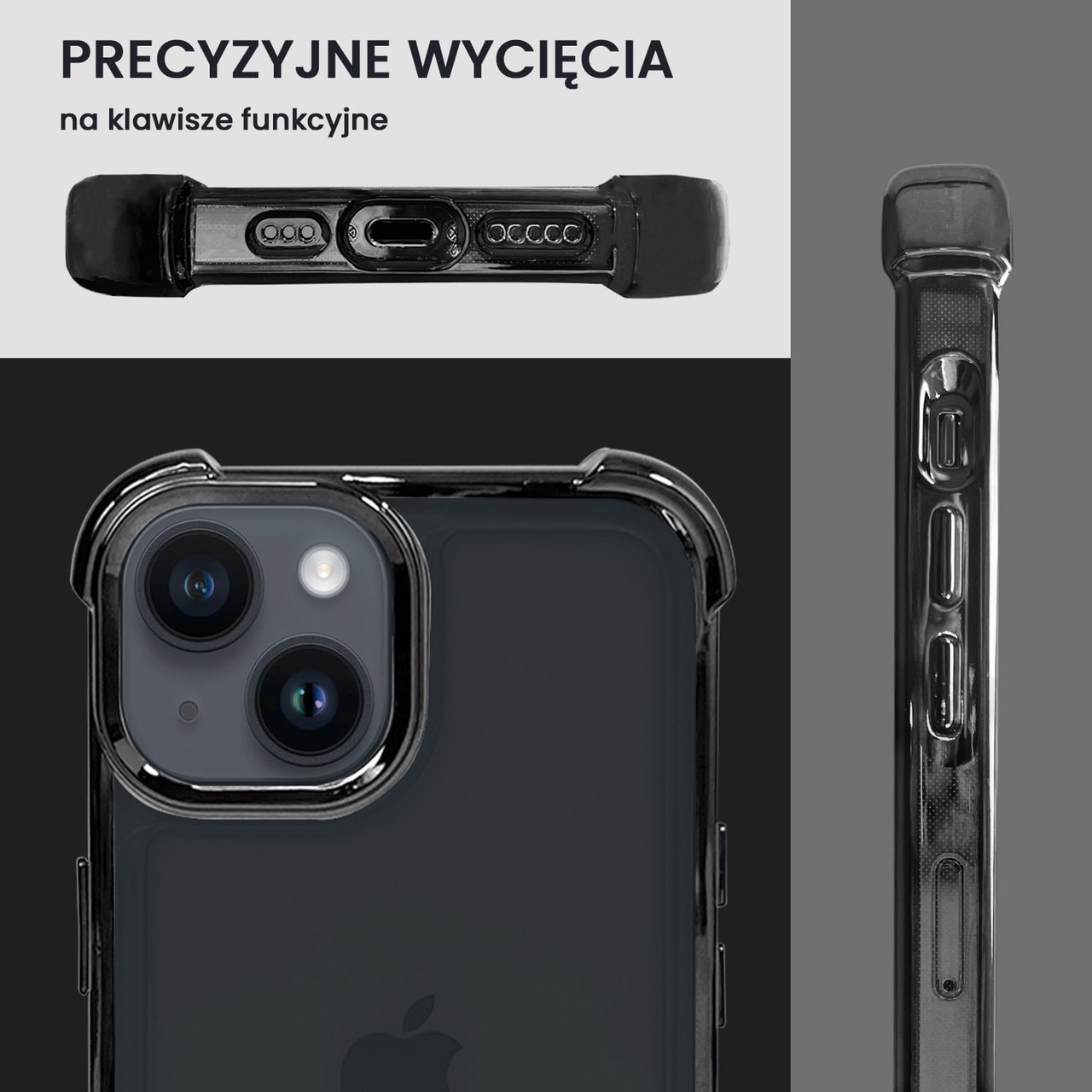 Etui do iPhone 14 Plus Hybrid Elegance Anti-Shock z poduszkami, czarne