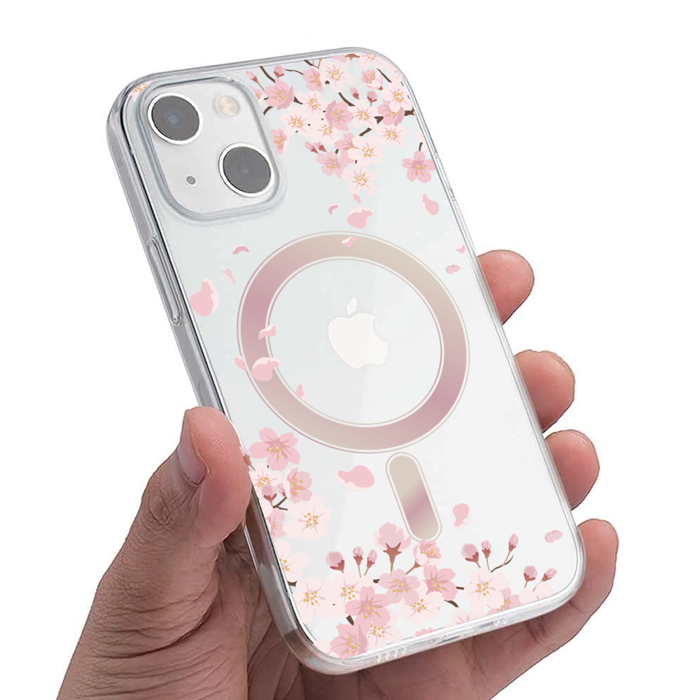 Etui do iPhone 14 Plus Flower MagSafe z nadrukiem kwiat wiśni