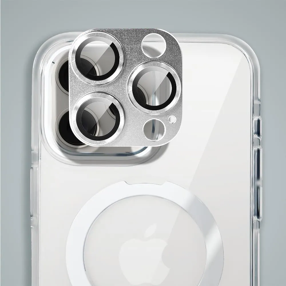 Etui do iPhone 15 Pro Max Clear Steel MagSafe, z podstawką, przeźroczysty tył, biała ramka