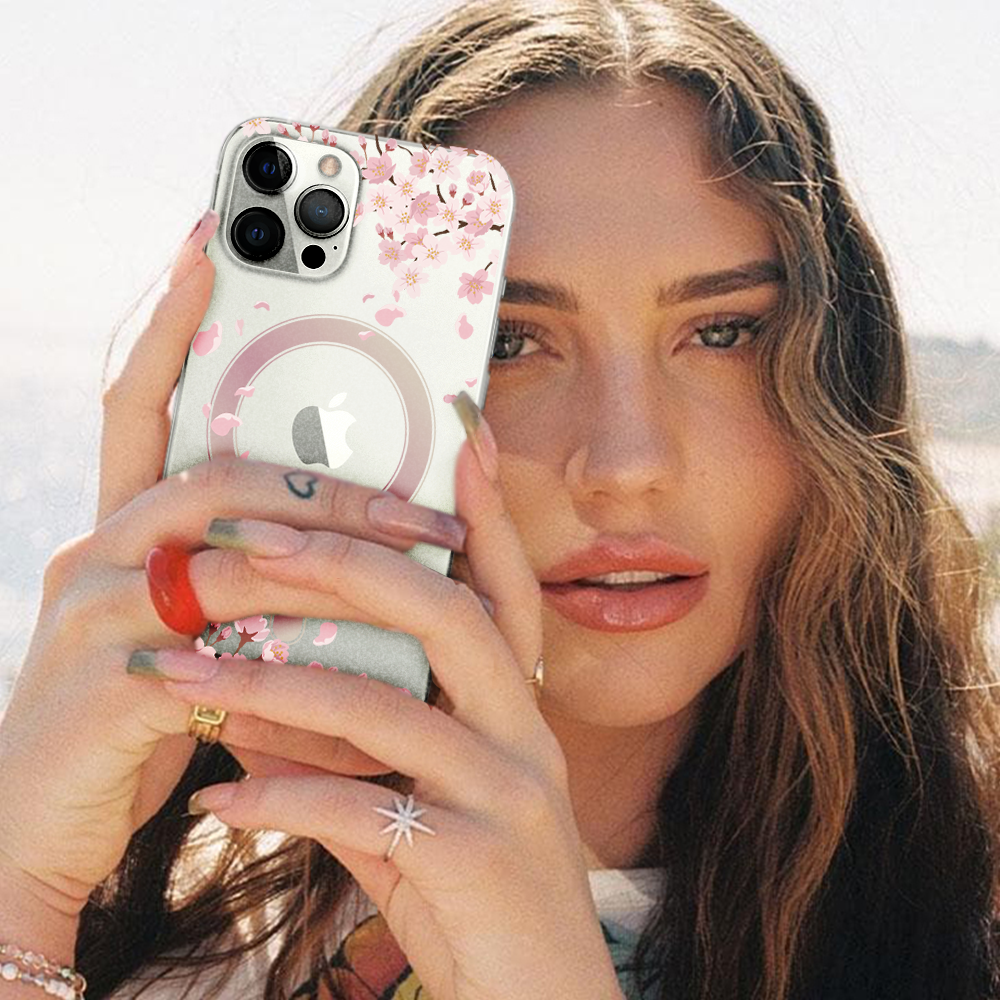 Etui do iPhone 12 Pro Flower MagSafe z nadrukiem kwiat wiśni