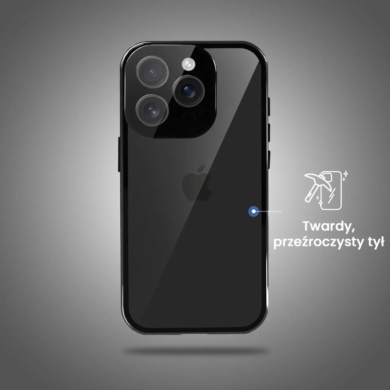Obudowa do iPhone 14 Pro, podwójna szyba i aluminium 360° przód + tył magnetyczna, z osłoną aparatu i szkłem prywatyzującym, czarna