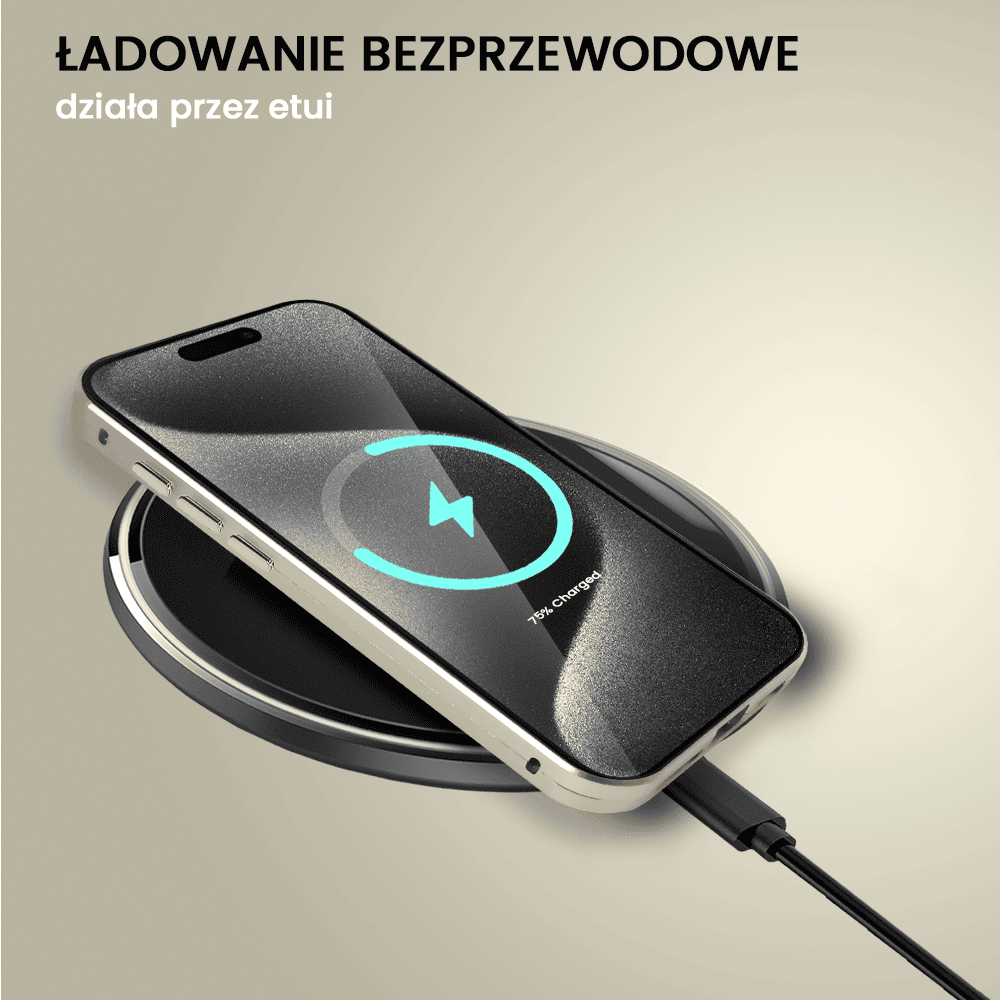 Obudowa do iPhone 15 Pro Max podwójna szyba i aluminium 360° przód + tył magnetyczna, matowy tył, z MagSafe i osłoną aparatu, złota