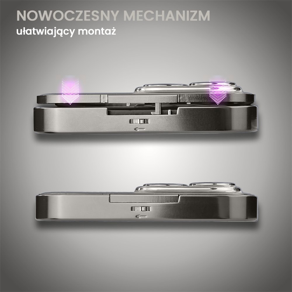 Obudowa do iPhone 15 Pro, podwójna szyba i polerowane aluminium 360° zamykany przód + tył z MagSafe, tytanowa