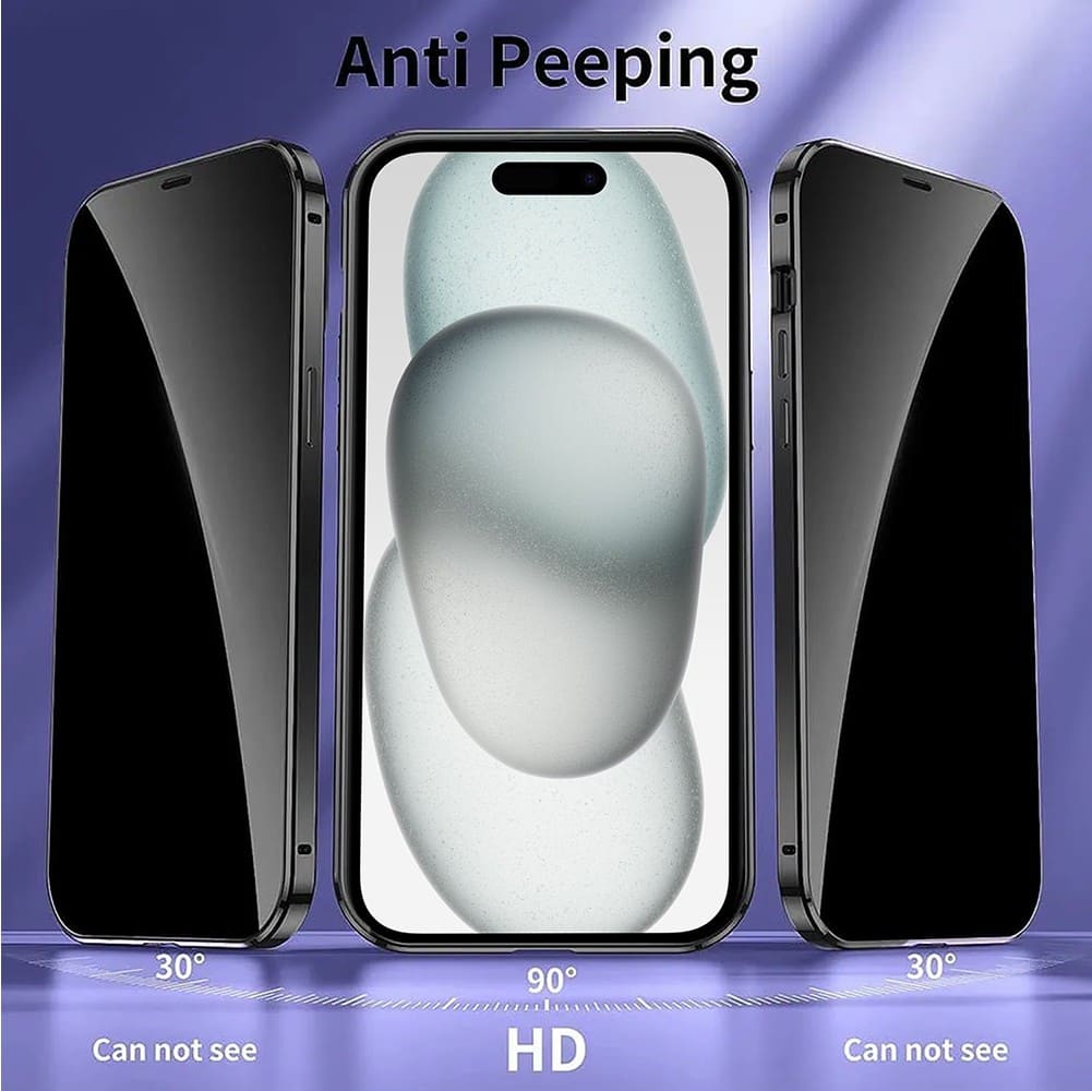 Obudowa do iPhone 15 Plus podwójna szyba i aluminium 360° przód + tył magnetyczna, z osłoną aparatu, czarna