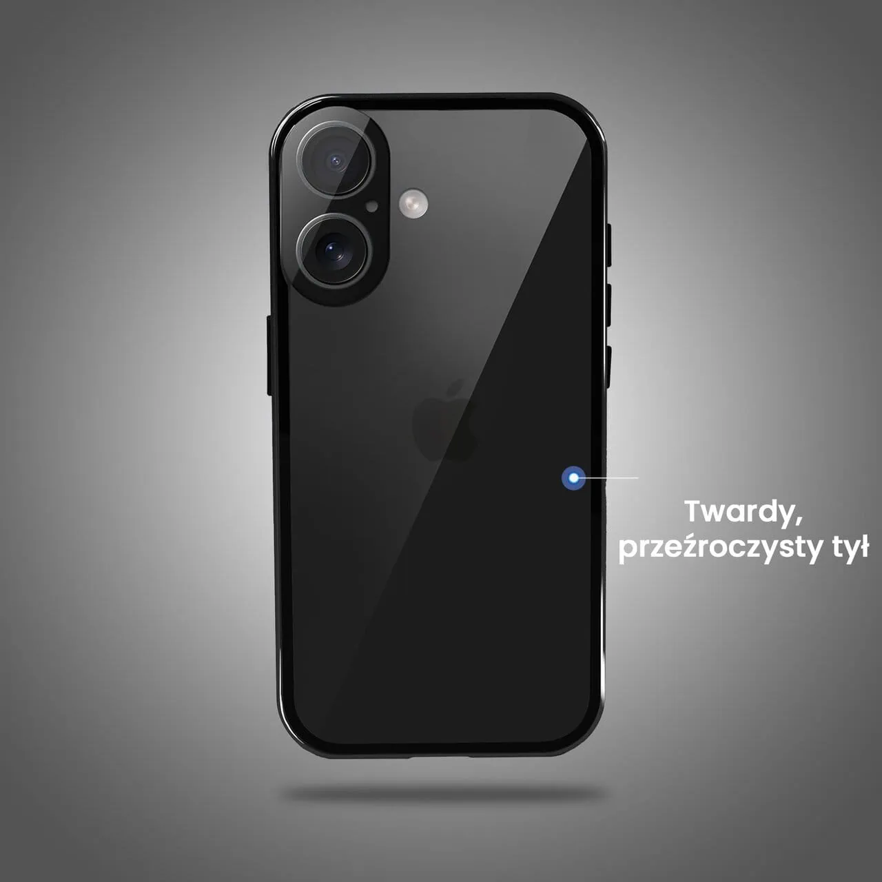 Obudowa do iPhone 16, podwójna szyba i aluminium 360° przód + tył magnetyczna, z osłoną aparatu i szkłem prywatyzującym, czarna