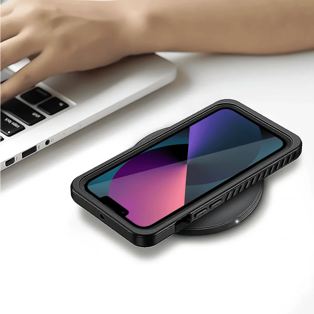 Obudowa wodoodporna do iPhone 13, pancerna 360°, czarna