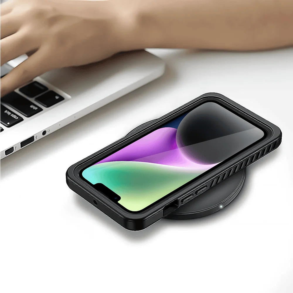 Obudowa wodoodporna do iPhone 14, pancerna 360°, czarna