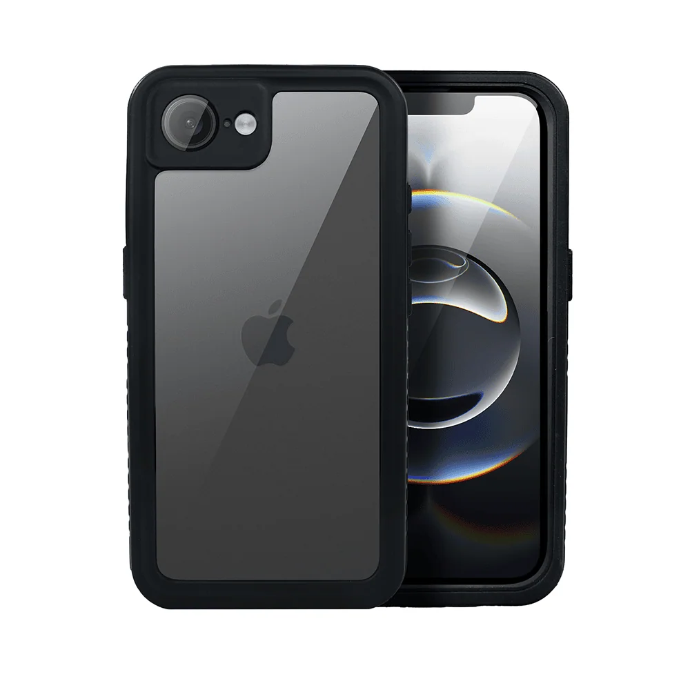 Obudowa wodoodporna do iPhone 16e, pancerna 360°, czarna