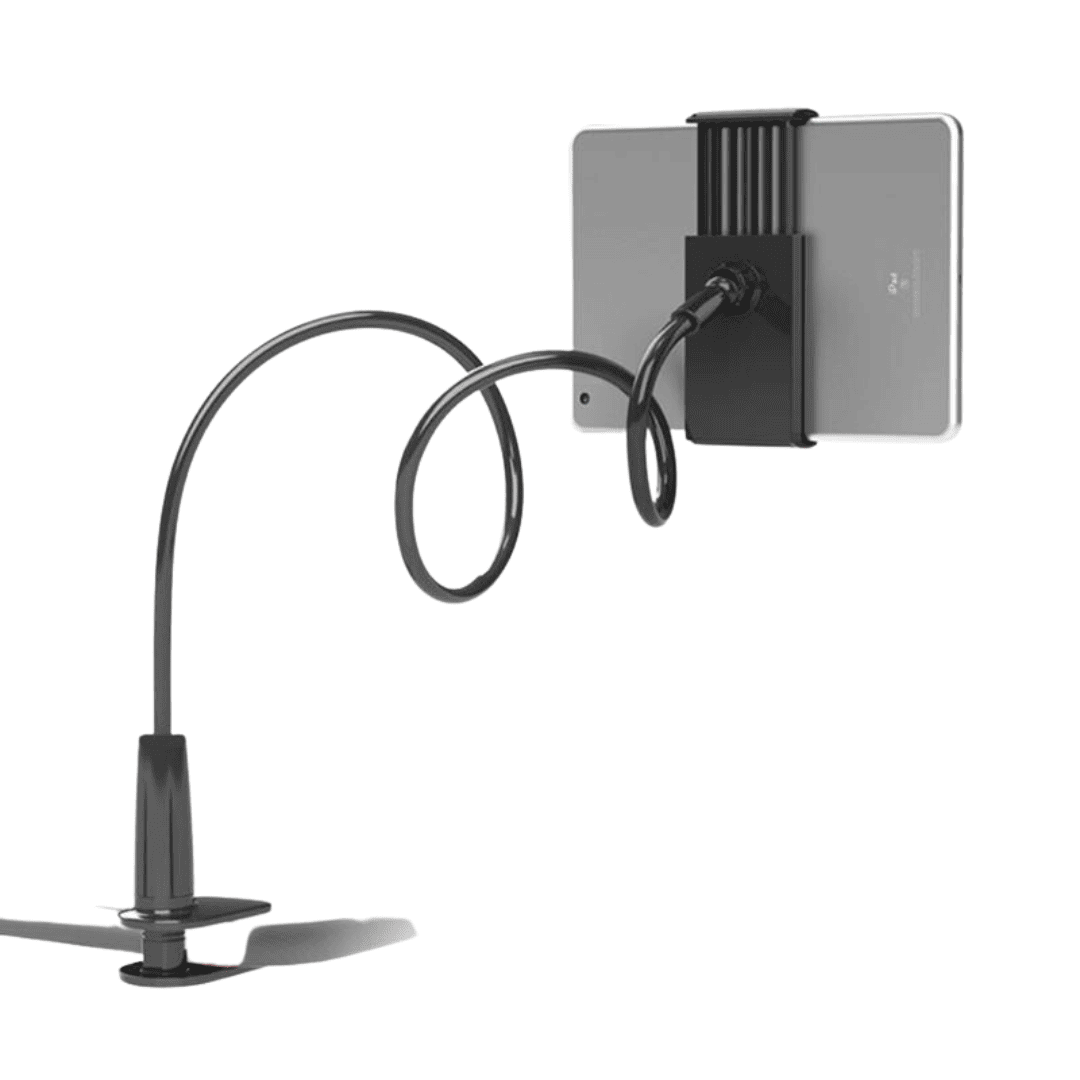 Uchwyt biurkowy, elastyczny na telefon/tablet, czarny